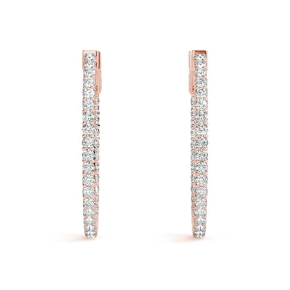 Damaris Inside-out Diamond Hoop Earrings