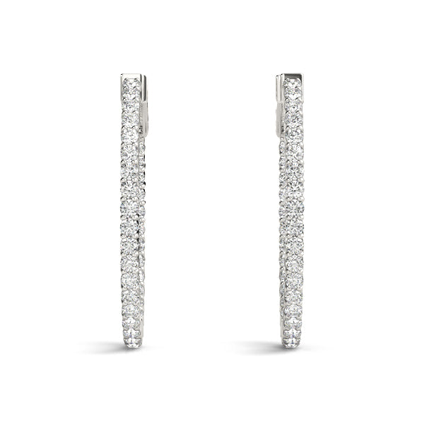 Damaris Inside-out Diamond Hoop Earrings