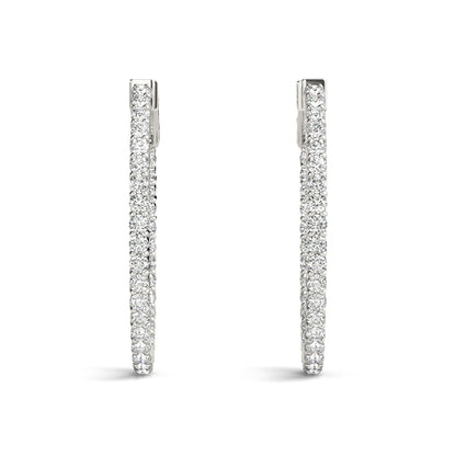 Damaris Inside-out Diamond Hoop Earrings