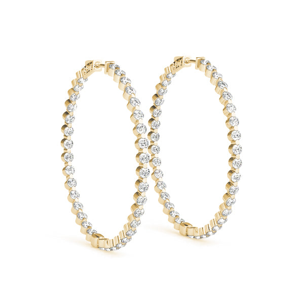 Fernande Inside-out Diamond Hoop Earrings