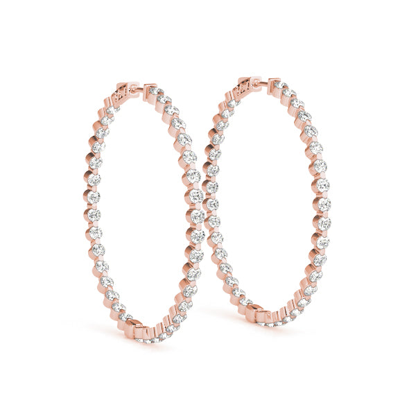 Fernande Inside-out Diamond Hoop Earrings