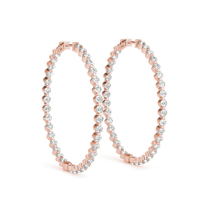 Fernande Inside-out Diamond Hoop Earrings