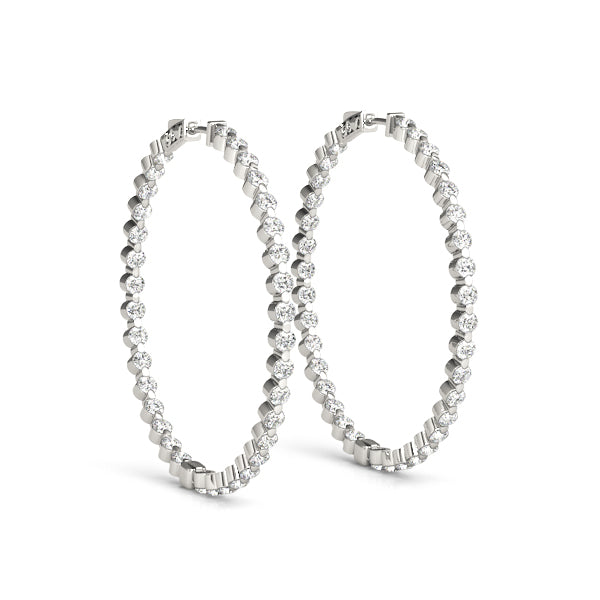 Fernande Inside-out Diamond Hoop Earrings