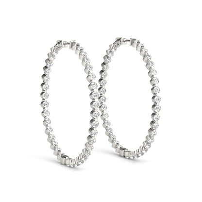 Fernande Inside-out Diamond Hoop Earrings