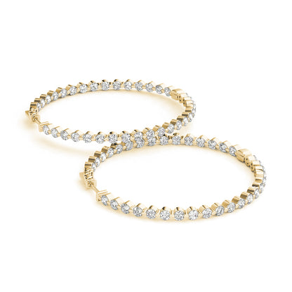 Fernande Inside-out Diamond Hoop Earrings