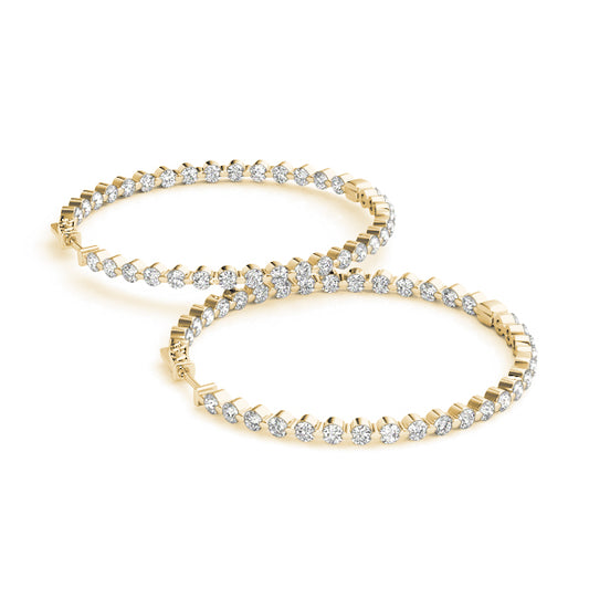 Fernande Inside-out Diamond Hoop Earrings