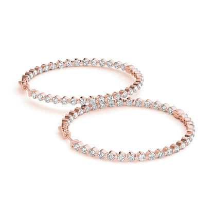 Fernande Inside-out Diamond Hoop Earrings