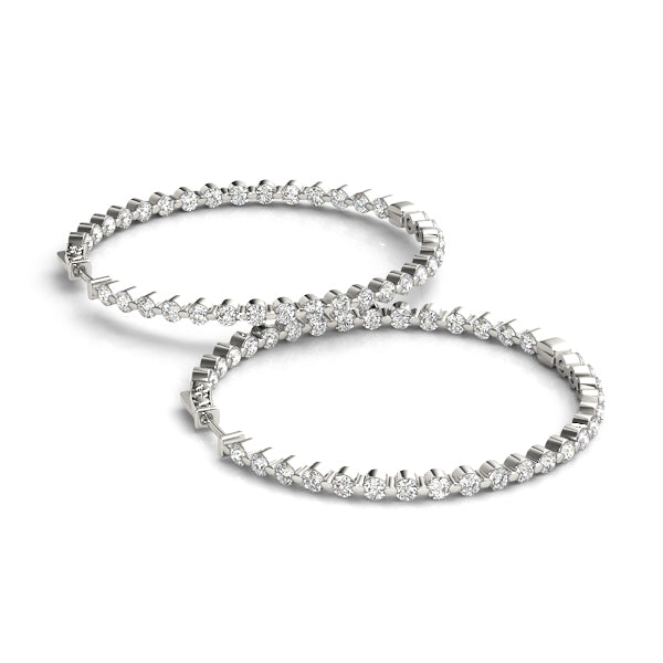 Fernande Inside-out Diamond Hoop Earrings