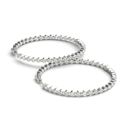Fernande Inside-out Diamond Hoop Earrings