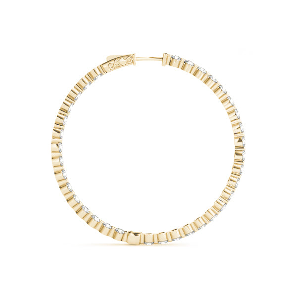 Fernande Inside-out Diamond Hoop Earrings