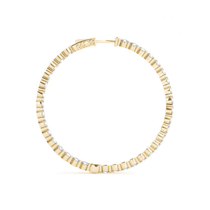 Fernande Inside-out Diamond Hoop Earrings