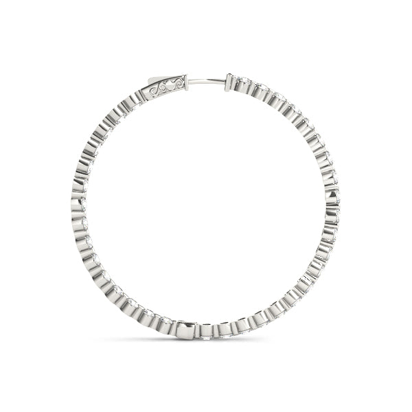 Fernande Inside-out Diamond Hoop Earrings