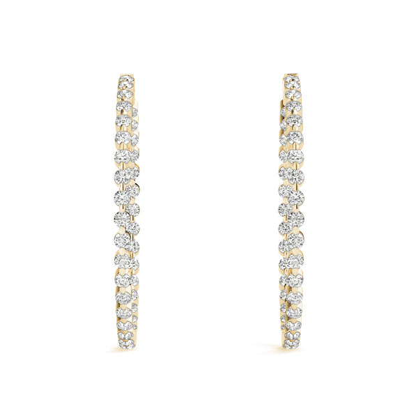 Fernande Inside-out Diamond Hoop Earrings