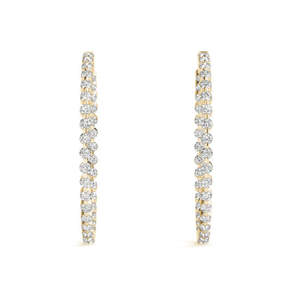 Fernande Inside-out Diamond Hoop Earrings