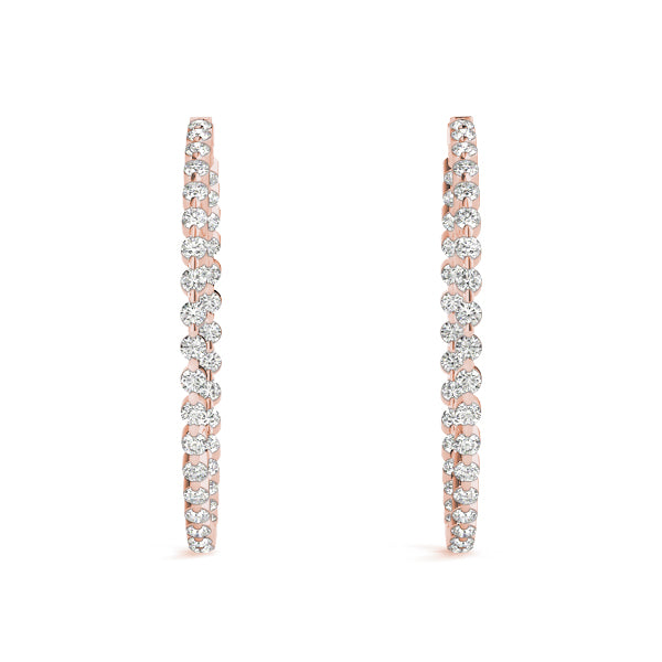 Fernande Inside-out Diamond Hoop Earrings