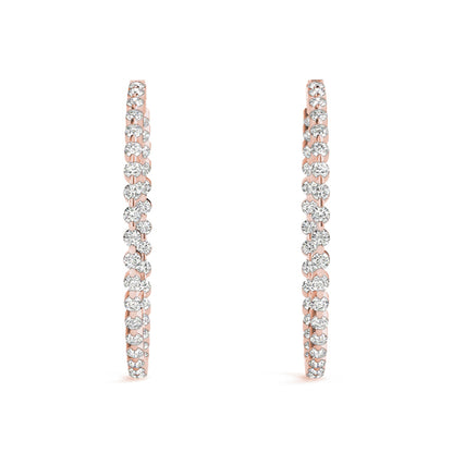 Fernande Inside-out Diamond Hoop Earrings