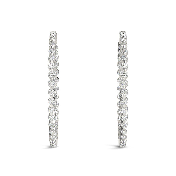Fernande Inside-out Diamond Hoop Earrings