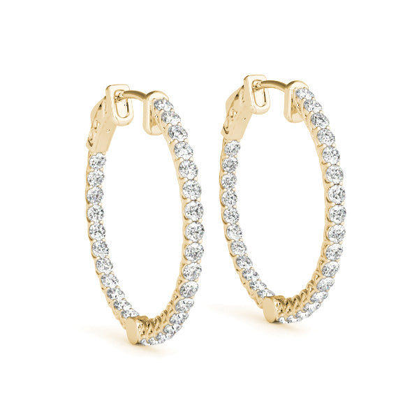 Edmee Inside-out Diamond Hoop Earrings