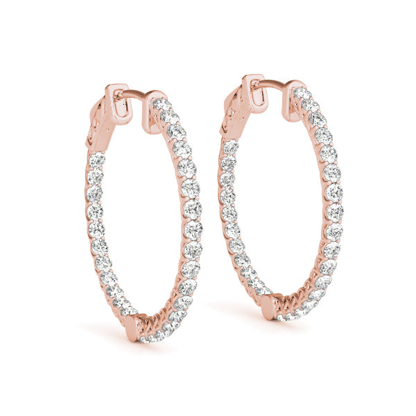 Edmee Inside-out Diamond Hoop Earrings