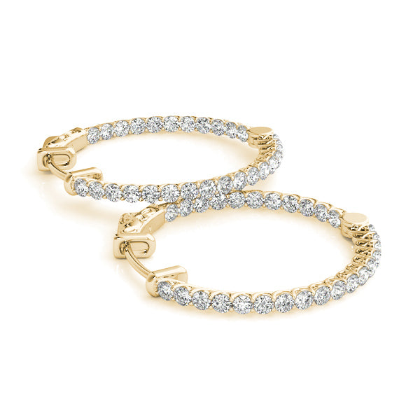 Edmee Inside-out Diamond Hoop Earrings