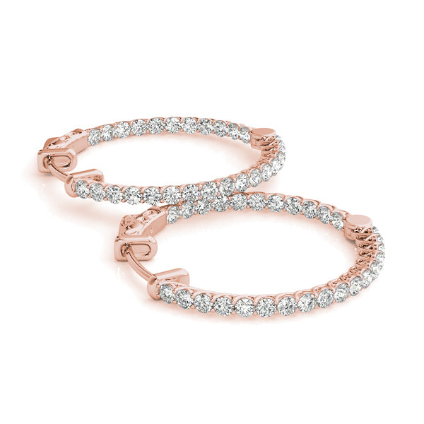Edmee Inside-out Diamond Hoop Earrings