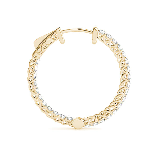 Edmee Inside-out Diamond Hoop Earrings