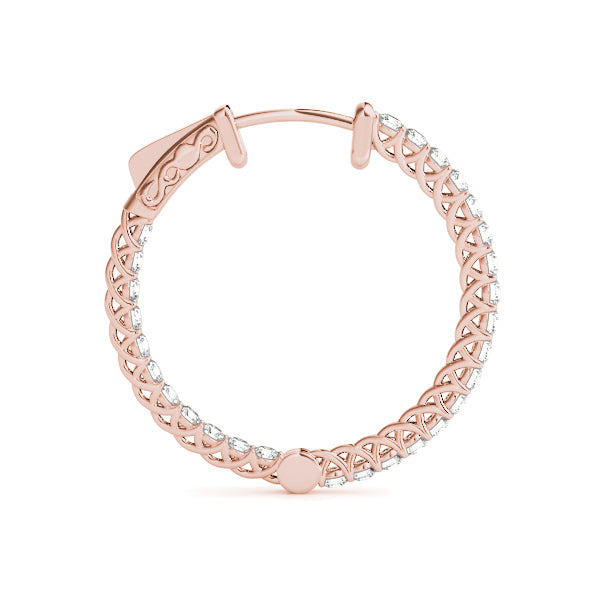 Edmee Inside-out Diamond Hoop Earrings