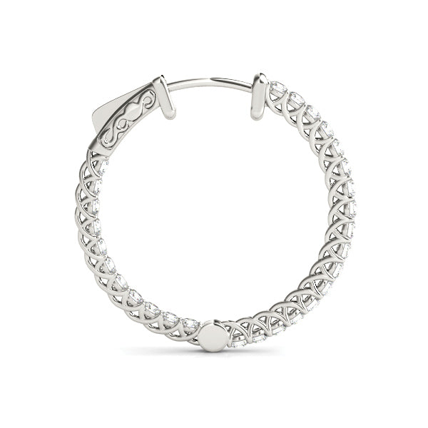 Edmee Inside-out Diamond Hoop Earrings