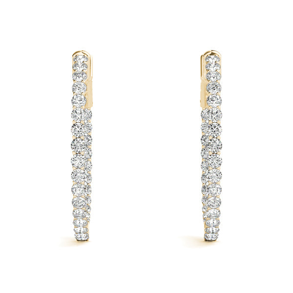 Edmee Inside-out Diamond Hoop Earrings