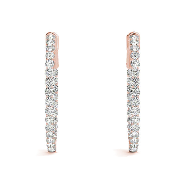 Edmee Inside-out Diamond Hoop Earrings