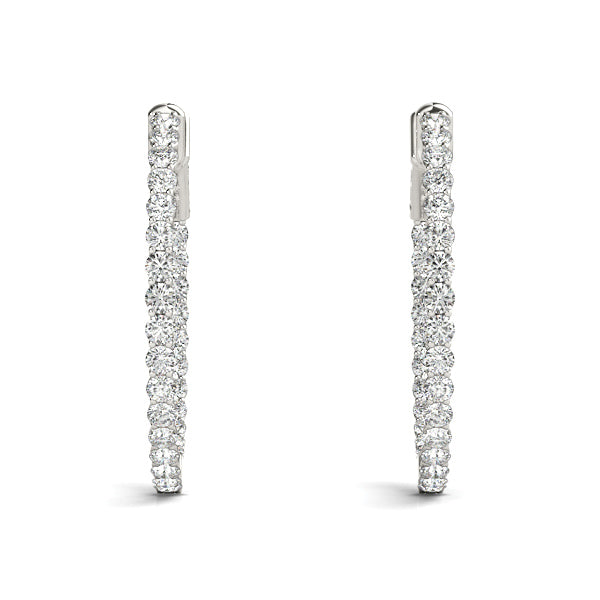 Edmee Inside-out Diamond Hoop Earrings