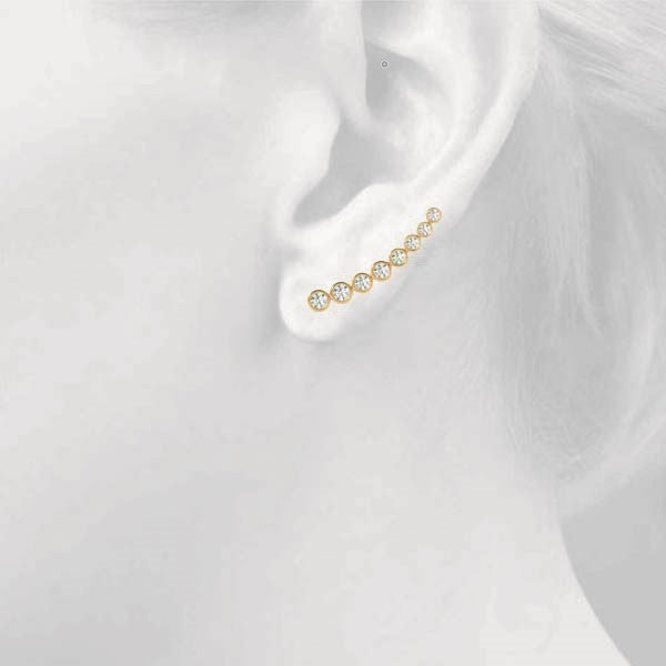 Palatine Diamond Ear Climber Earrings