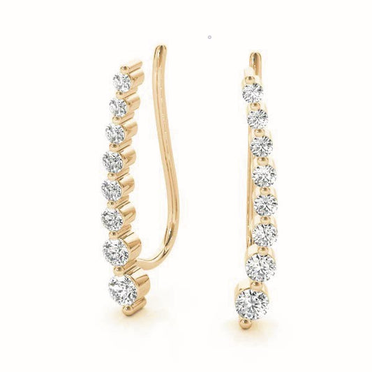 Quirine Diamond Ear Climber Earrings