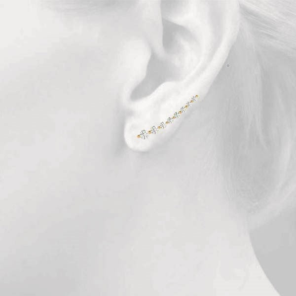 Quirine Diamond Ear Climber Earrings