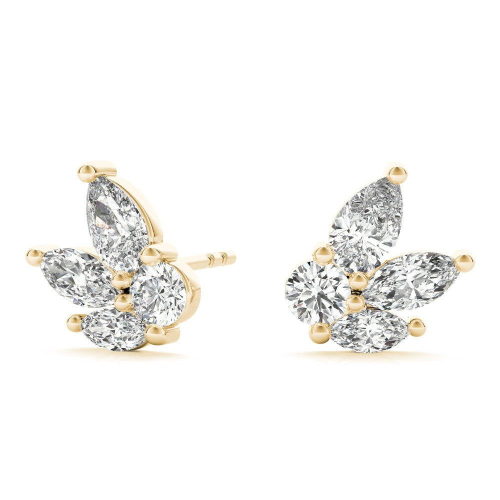 Pear, Marquise &amp; Round Diamond Fashion Earrings – 0.52 ct