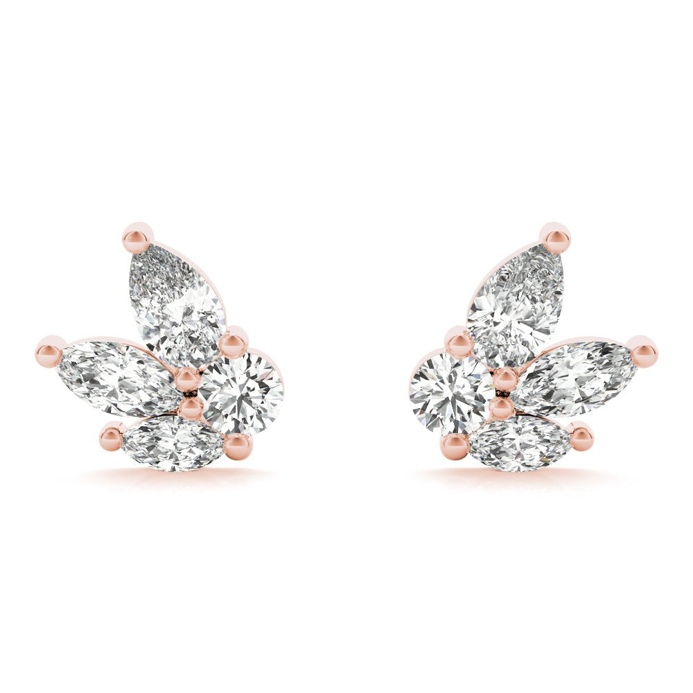 Pear, Marquise &amp; Round Diamond Fashion Earrings – 0.52 ct