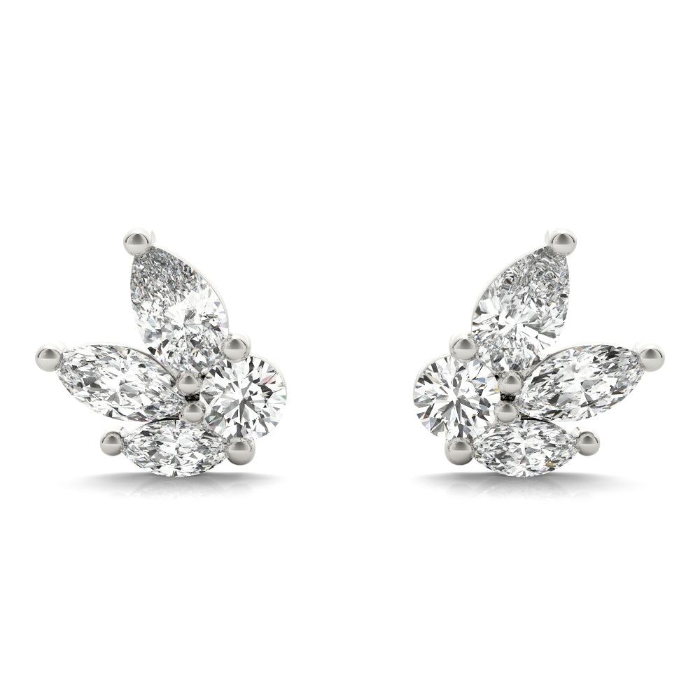 Pear, Marquise &amp; Round Diamond Fashion Earrings – 0.52 ct