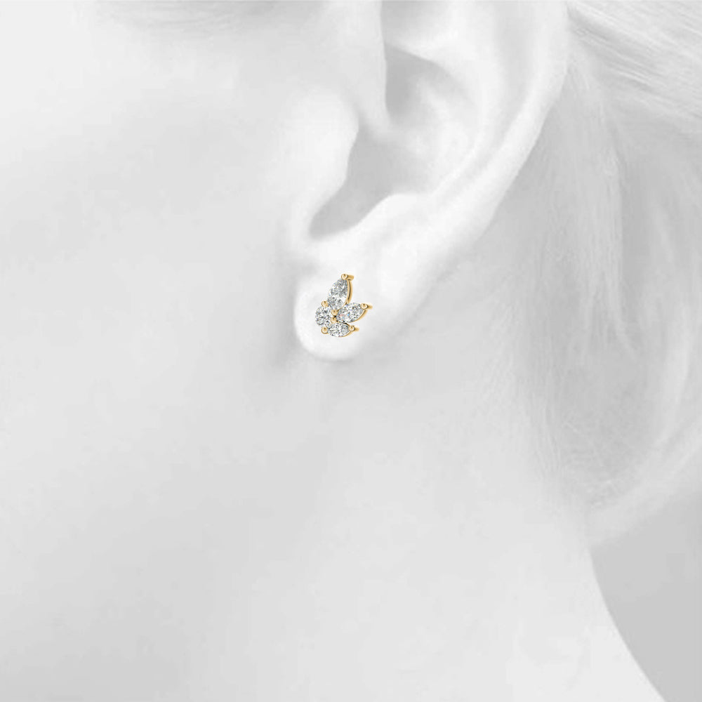 Pear, Marquise &amp; Round Diamond Fashion Earrings – 0.52 ct