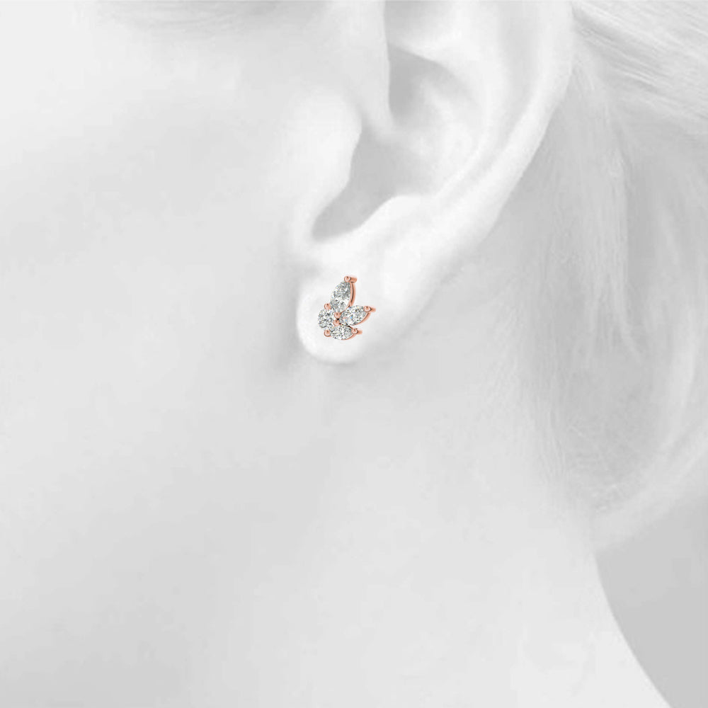 Pear, Marquise &amp; Round Diamond Fashion Earrings – 0.52 ct