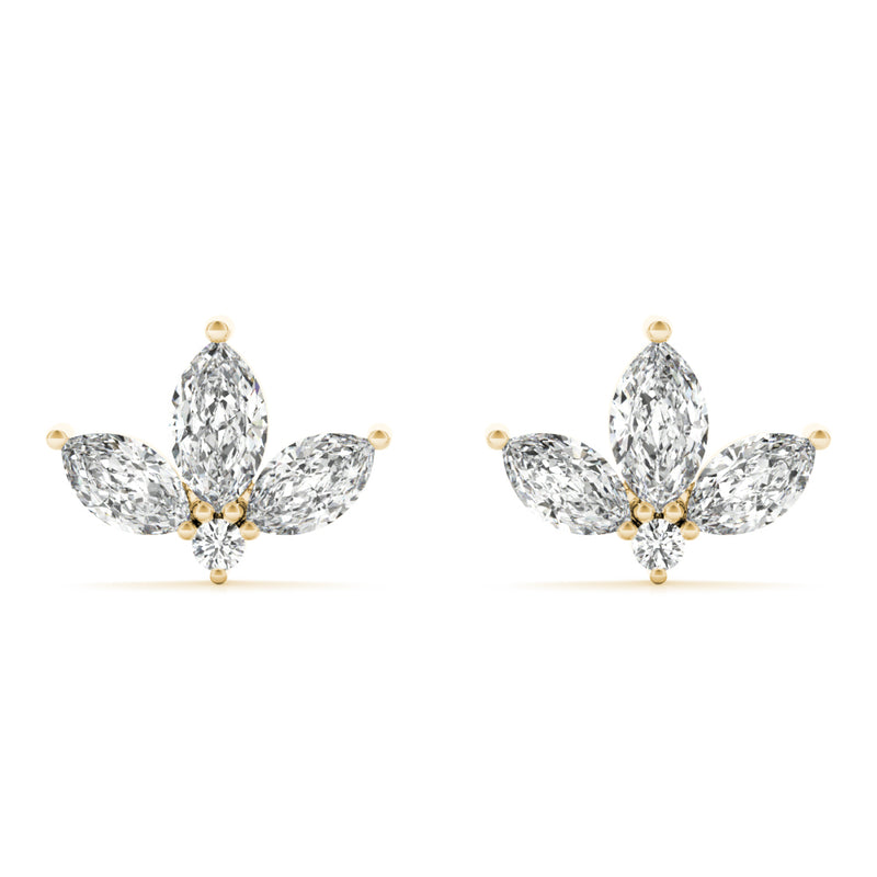 Gaia Floral Cluster Diamond Studs