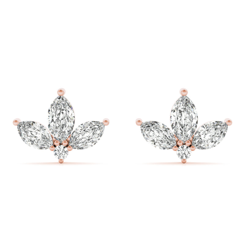 Gaia Floral Cluster Diamond Studs