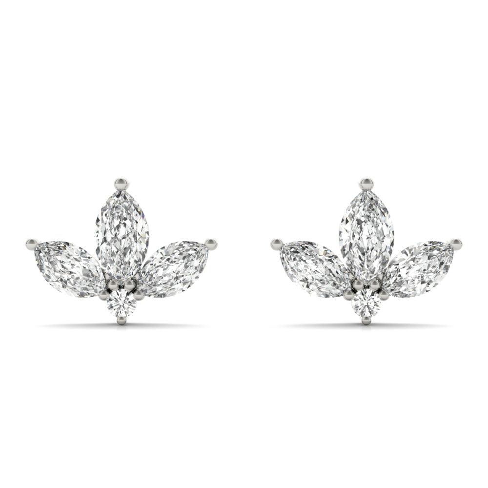 Marquise Diamond Floral Earrings – 0.43 ct