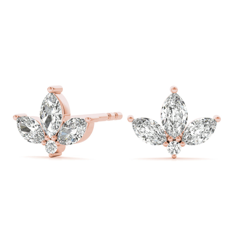 Gaia Floral Cluster Diamond Studs