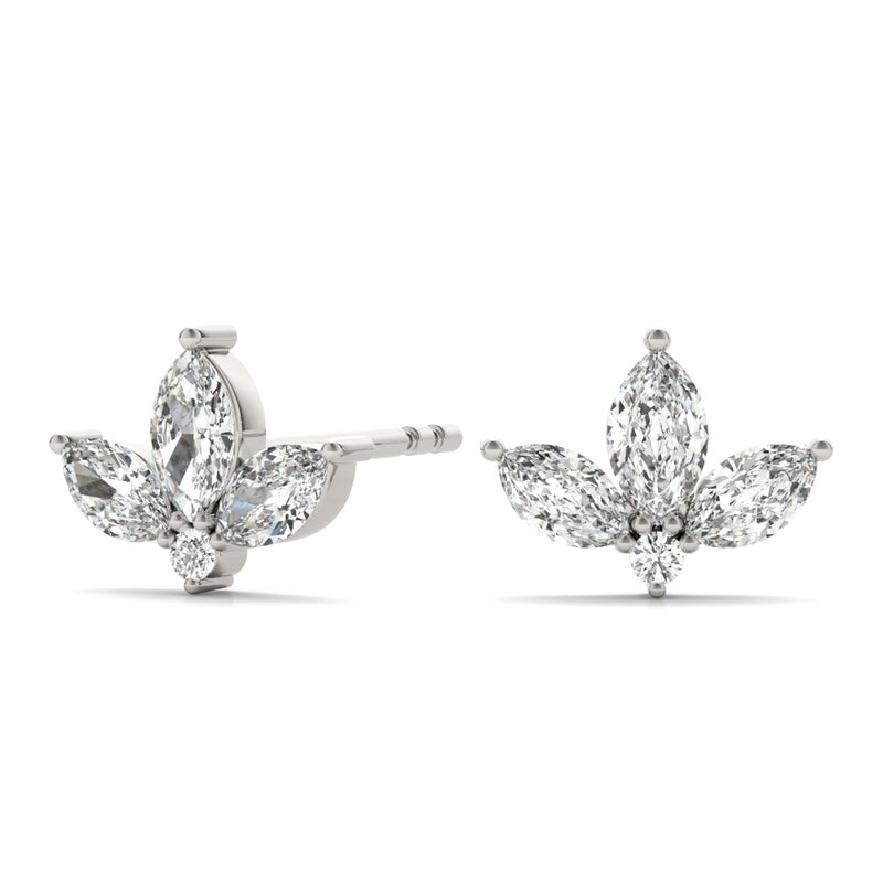 Gaia Floral Cluster Diamond Studs