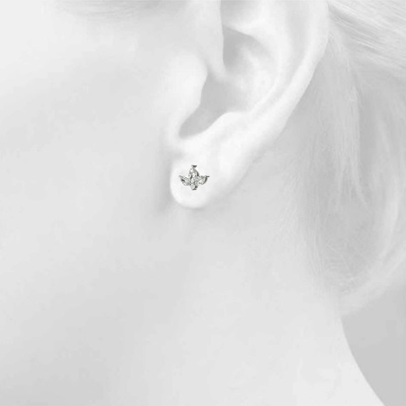 Gaia Floral Cluster Diamond Studs