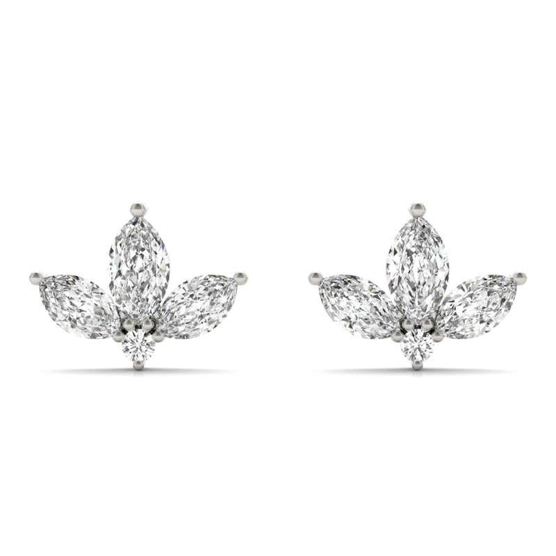 Gaia Floral Cluster Diamond Studs