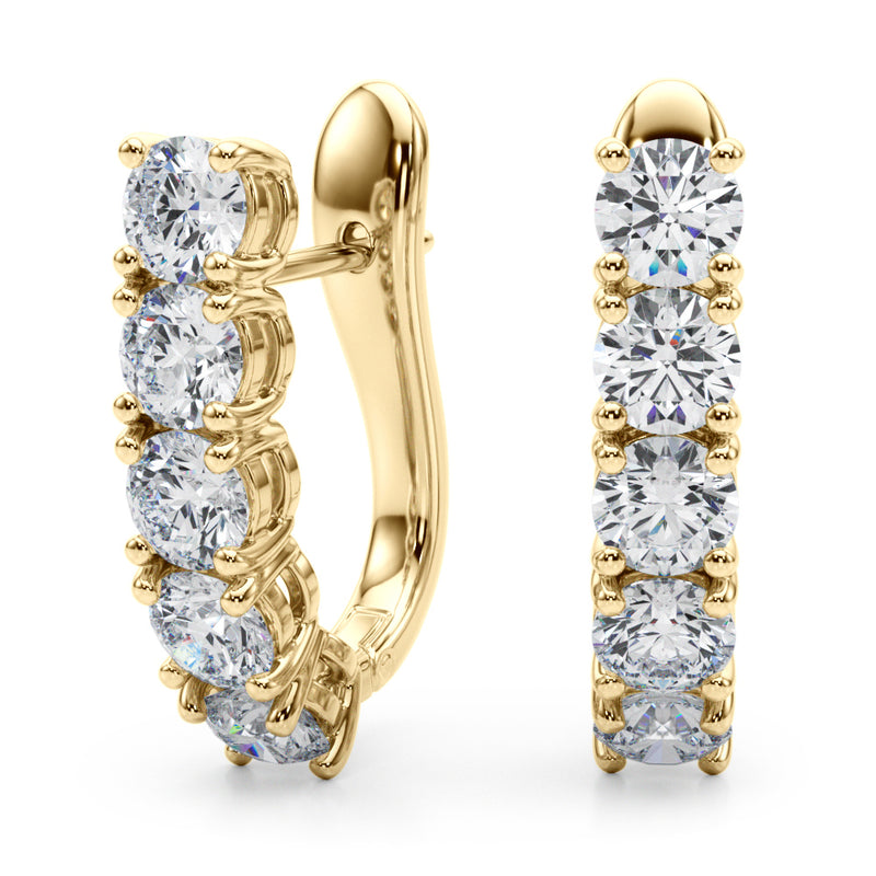 Maeva J-hoop Diamond Earrings