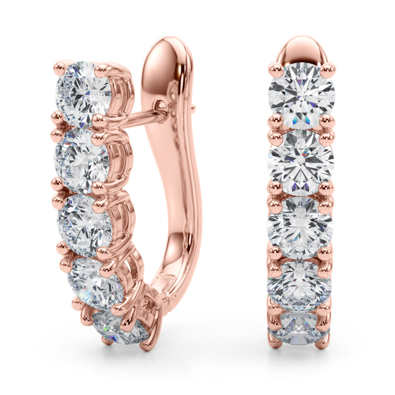 Maeva J-hoop Diamond Earrings