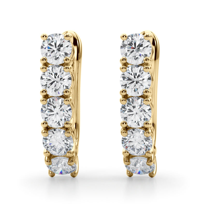 Maeva J-hoop Diamond Earrings