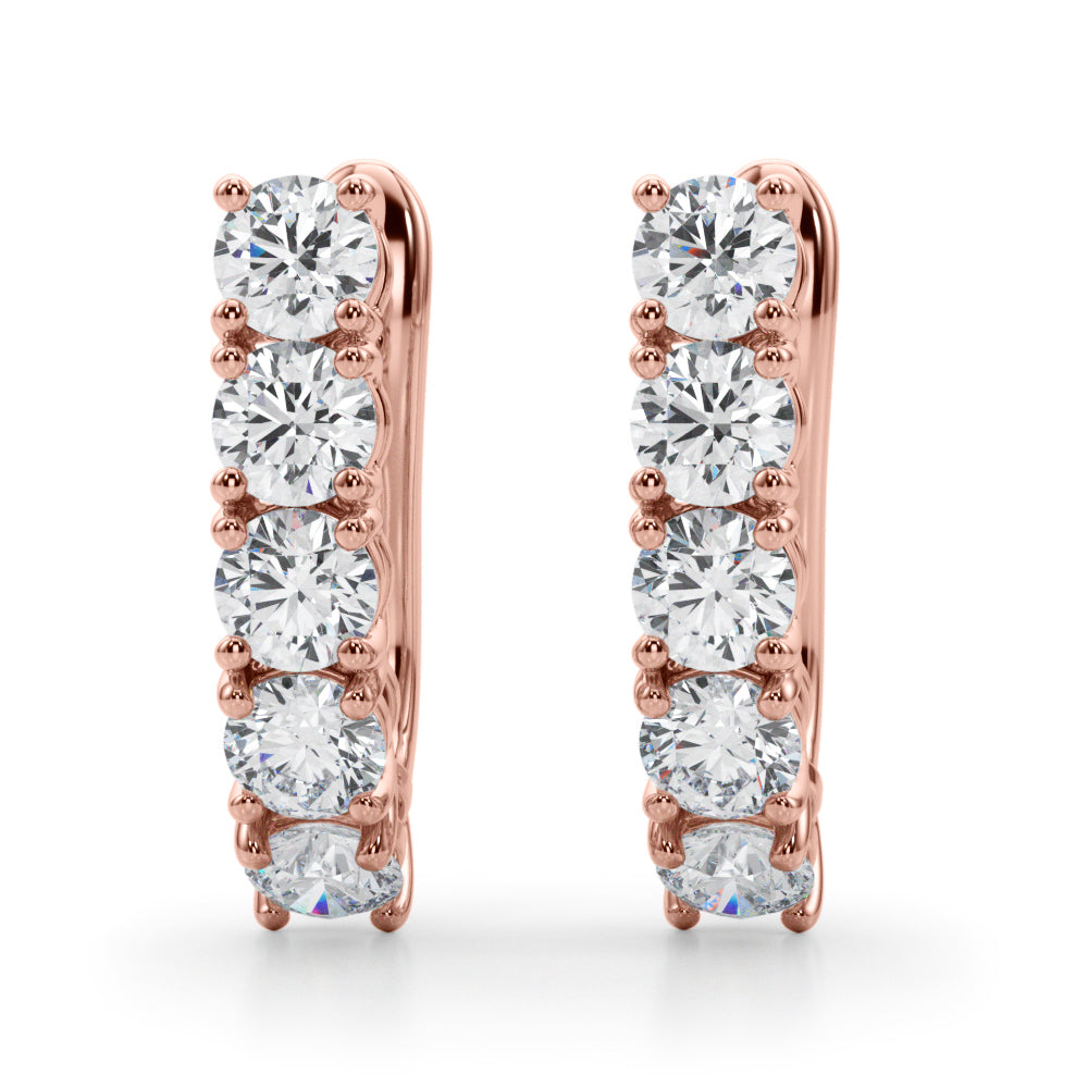 Maeva J-hoop Diamond Earrings